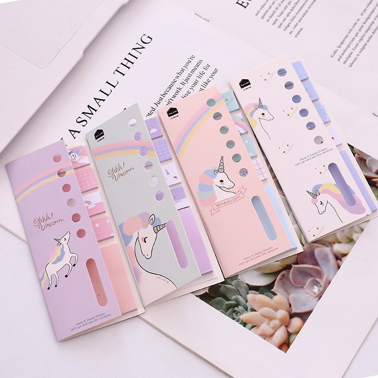 KW80683 UNICORN BOOKMARK MEMO