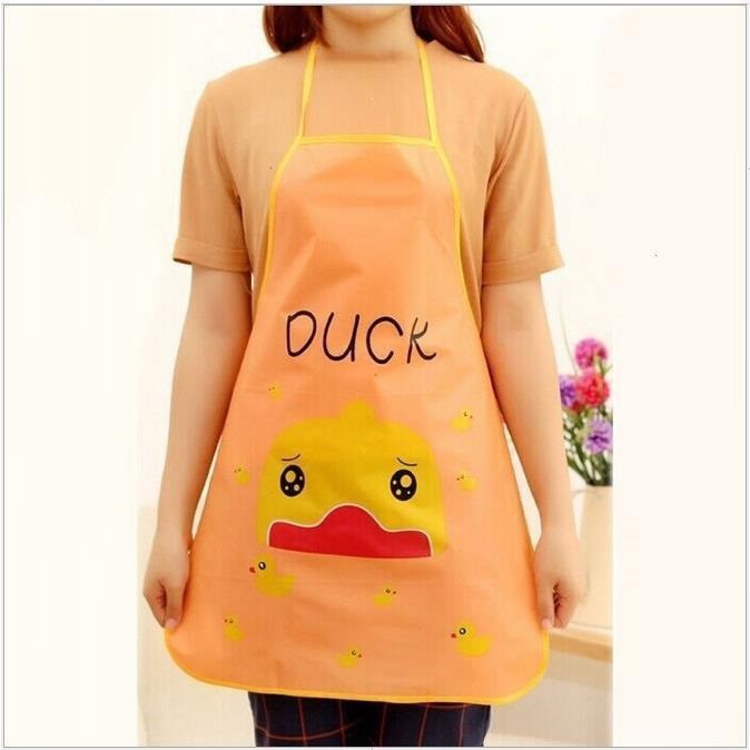 KW80684 CUTE WATERPROOF APRON YELLOW DUCK
