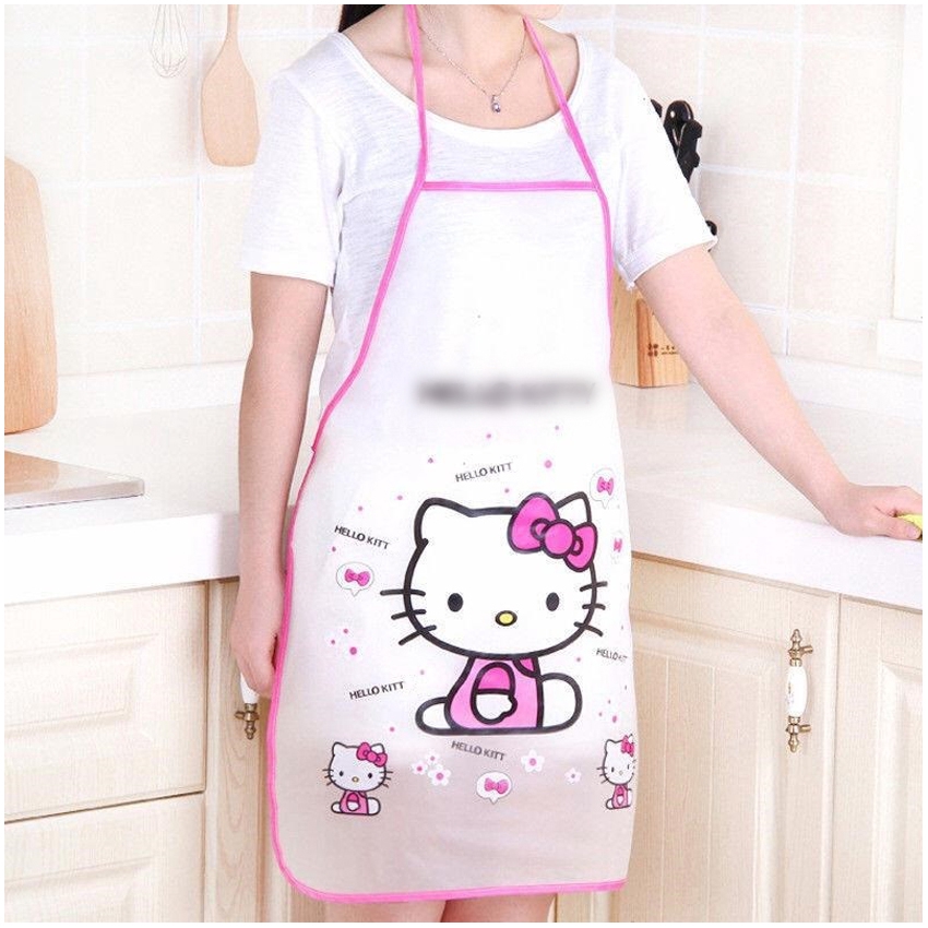 KW80684 CUTE WATERPROOF APRON WHITE HELLO KITTY