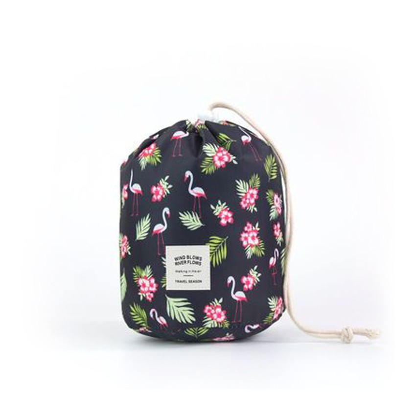 KW80687 FLAMINGO MAKEUP BAG BLACK FLAMINGO