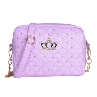 KW80699 TRENDY CROWN SLING BAG PURPLE