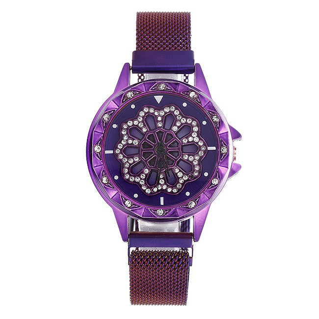 KW80701 ROUND FLOWER WATCHES PURPLE