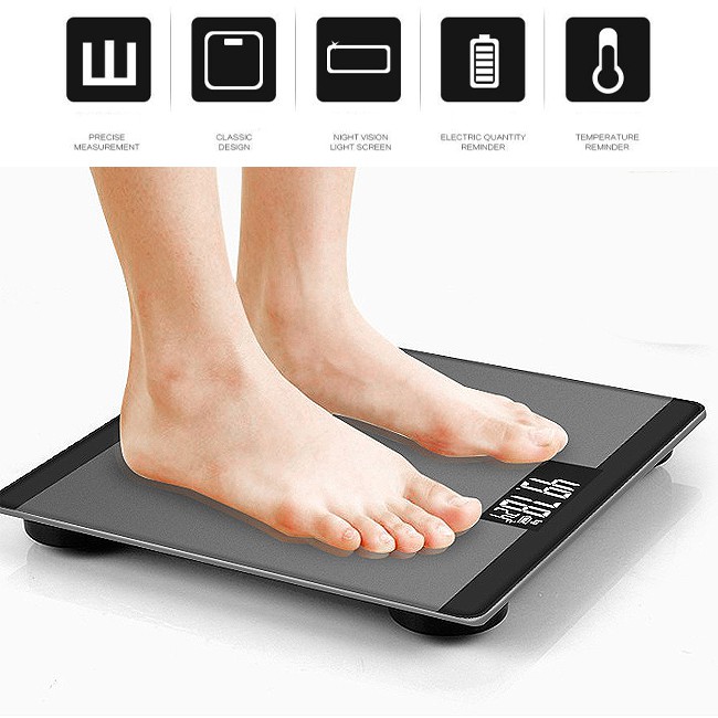 KW80715 FITNESS DIGITAL WEIGHT SCALE BLACK
