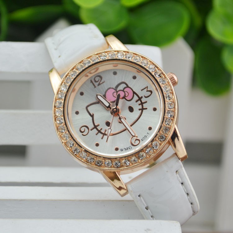 KW80717 CUTE KITTY WATCHES WHITE