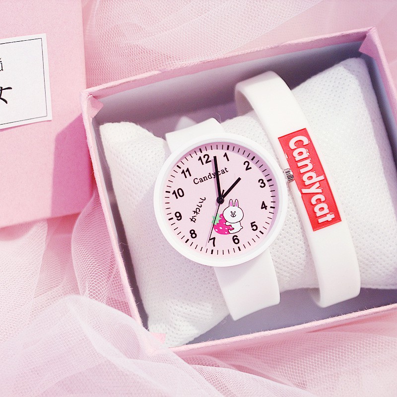 KW80721 CUTE WOMEN'S WATCHES WHITE PINK