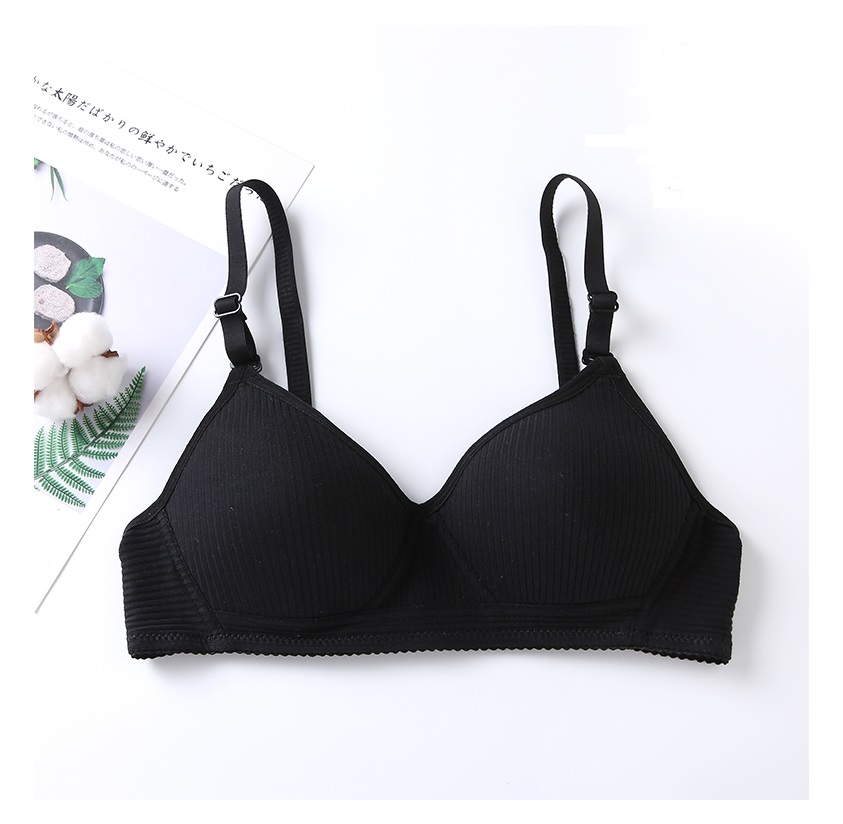 QA-744 NON WIRE BRA BLACK