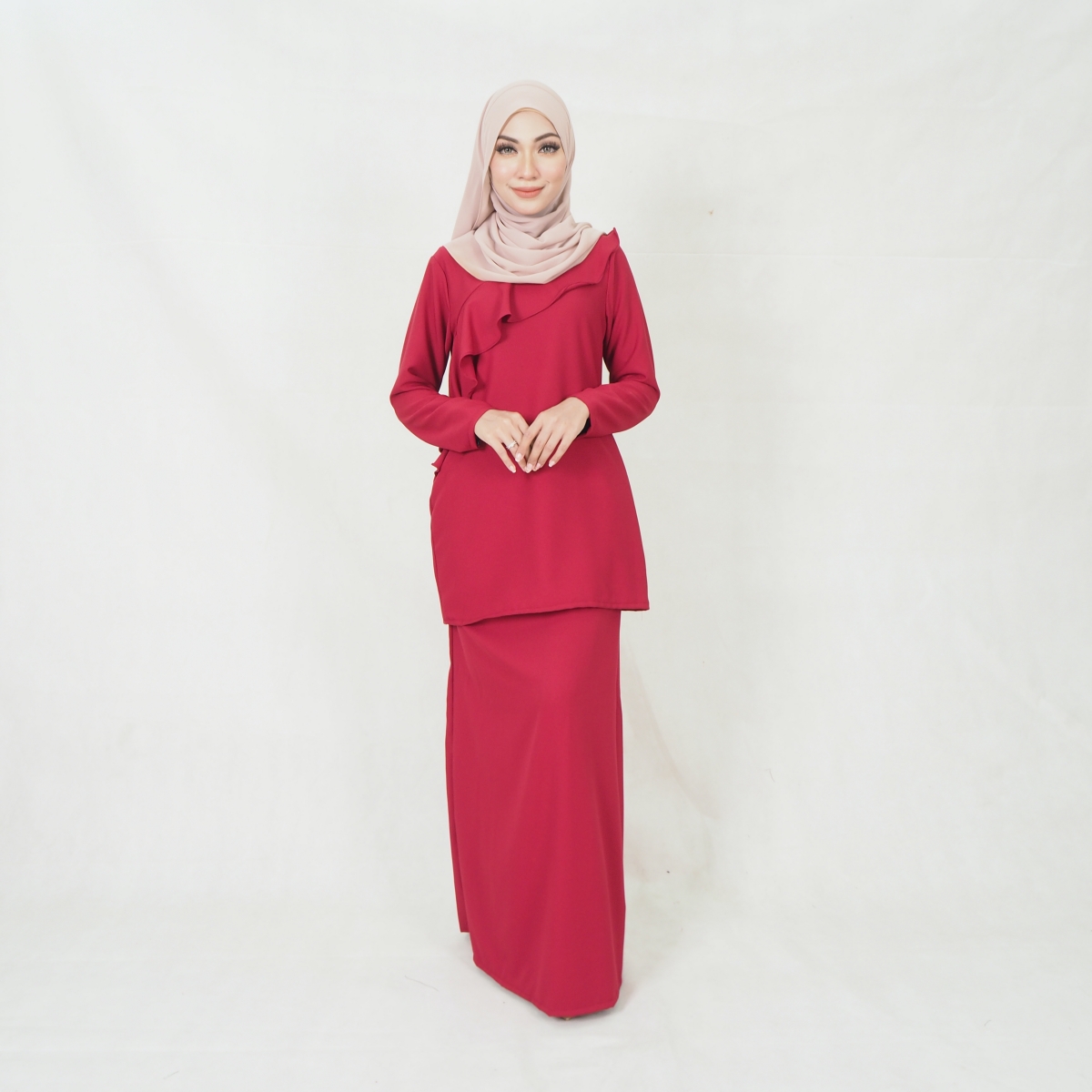 SW5199 LOVELY WOMEN'S KURUNG MAROON