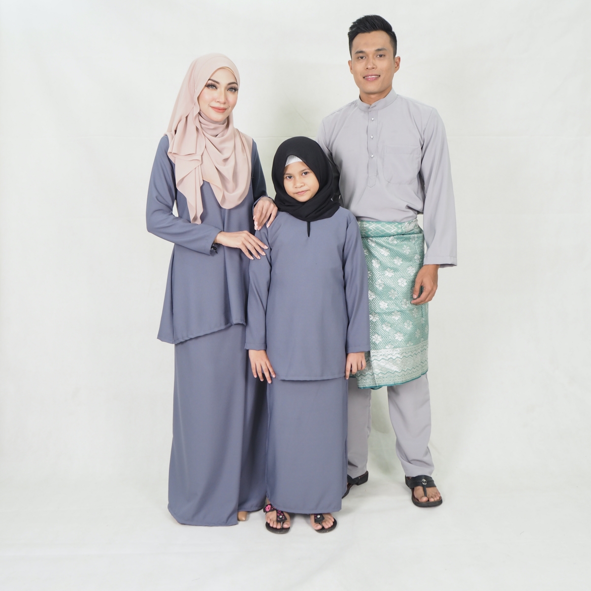 SW5201 MODERN PLAIN KURUNG GREY