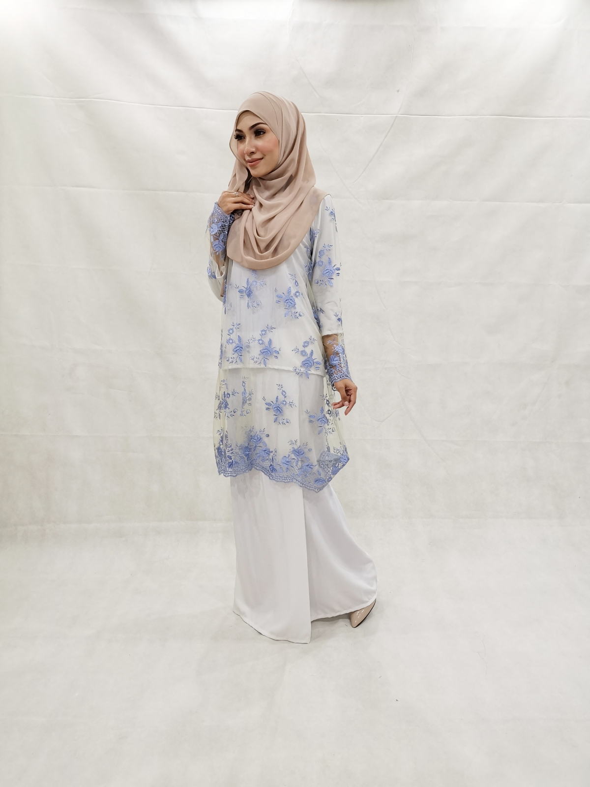 SW5233 SWEET LACE BAJU KURUNG WHITE