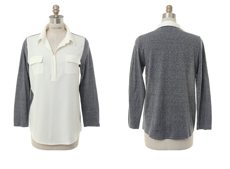 BM71234  TWO TONE TOP AS PICTURE