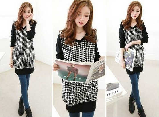 BM71236 CHECKER BLOUSE AS PICTURE