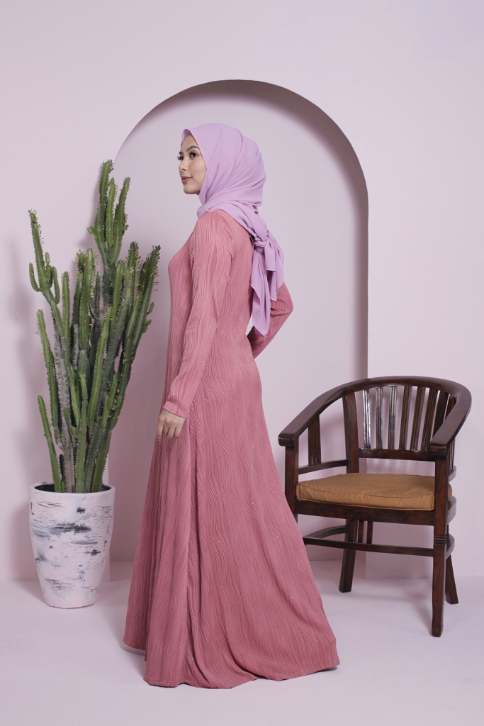 BM71239 ELEGANT GLITTER JUBAH PINK