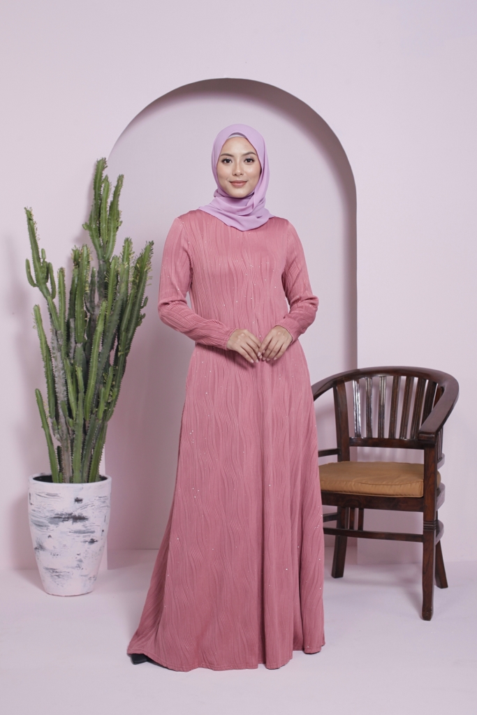 BM71239 ELEGANT GLITTER JUBAH PINK