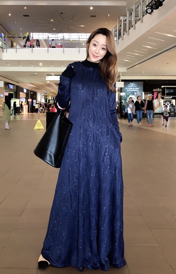 BM71239 ELEGANT GLITTER JUBAH NAVY BLUE