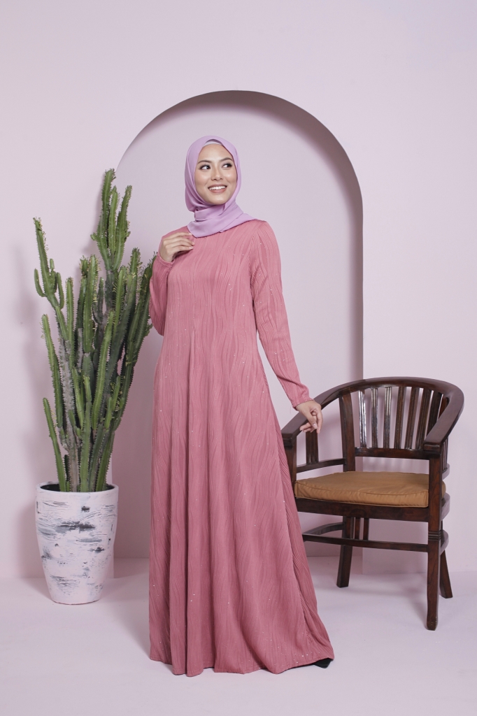 BM71239 ELEGANT GLITTER JUBAH PINK