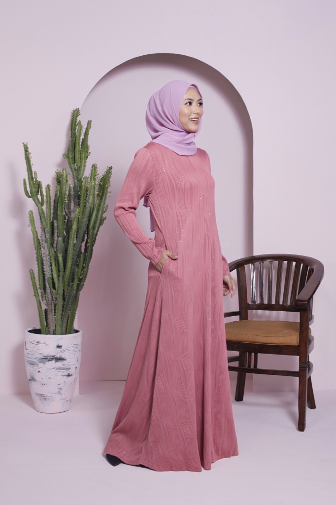 BM71239 ELEGANT GLITTER JUBAH PINK