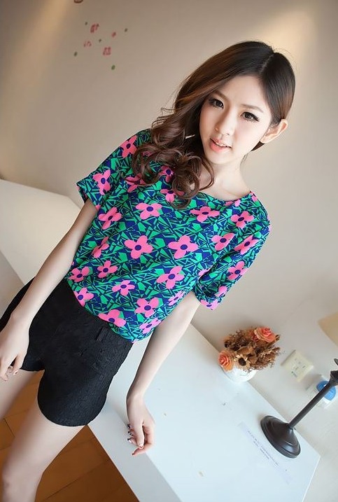 BM71255 CASUAL PRINTED TOP AS PICTURE