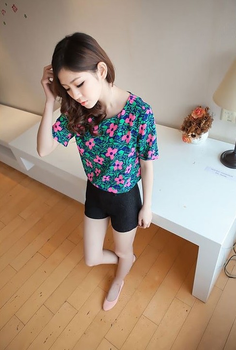 BM71255 CASUAL PRINTED TOP AS PICTURE