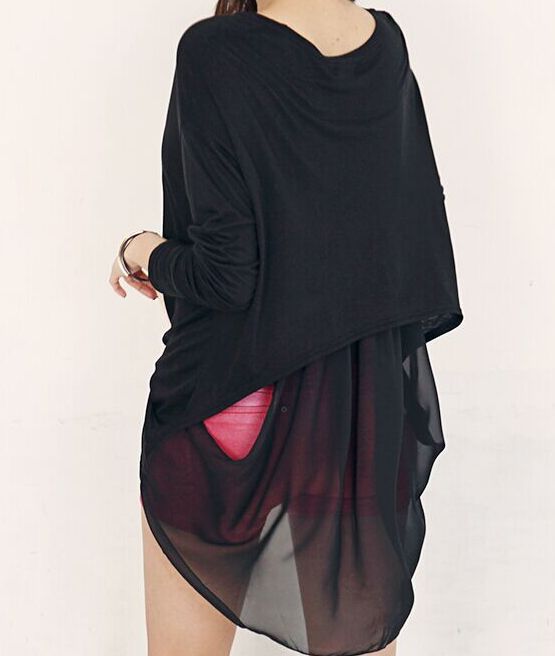 BM71258 CASUAL TRENDY BLOUSE BLACK