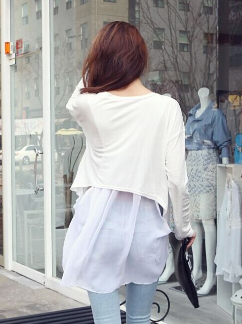 BM71258 CASUAL TRENDY BLOUSE WHITE