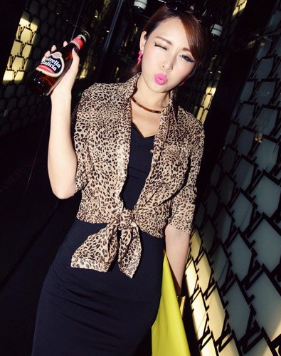 BM71261 TRENDY LEOPARD TOP AS PICTURE