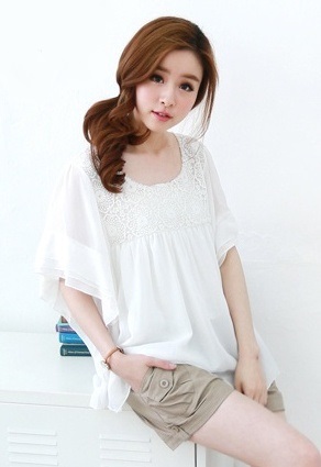 BM71262 CASUAL FASHION BLOUSE WHITE