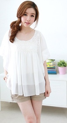 BM71262 CASUAL FASHION BLOUSE WHITE