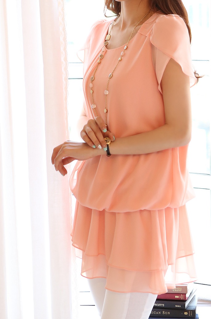 BM71264 CASUAL FASHION TOP PEACH