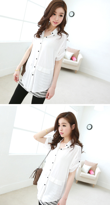 BM71265 CASUAL LOOSE TOP WHITE