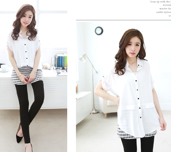 BM71265 CASUAL LOOSE TOP WHITE