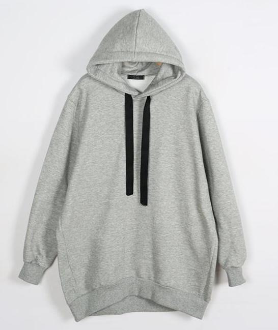 BM71268 CASUAL  HOODIE SWEATER GREY
