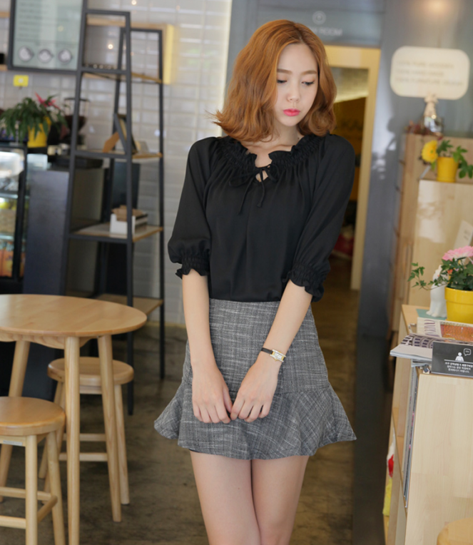 BM71272 SEXY KOREAN TOP BLACK