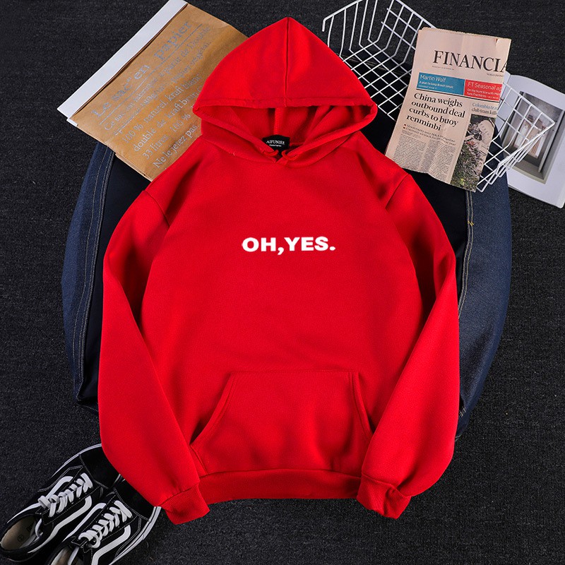 KW80730 OH YES HOODIE RED