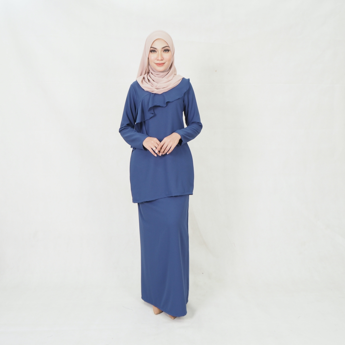 SW5199 LOVELY WOMEN'S KURUNG NAVY BLUE