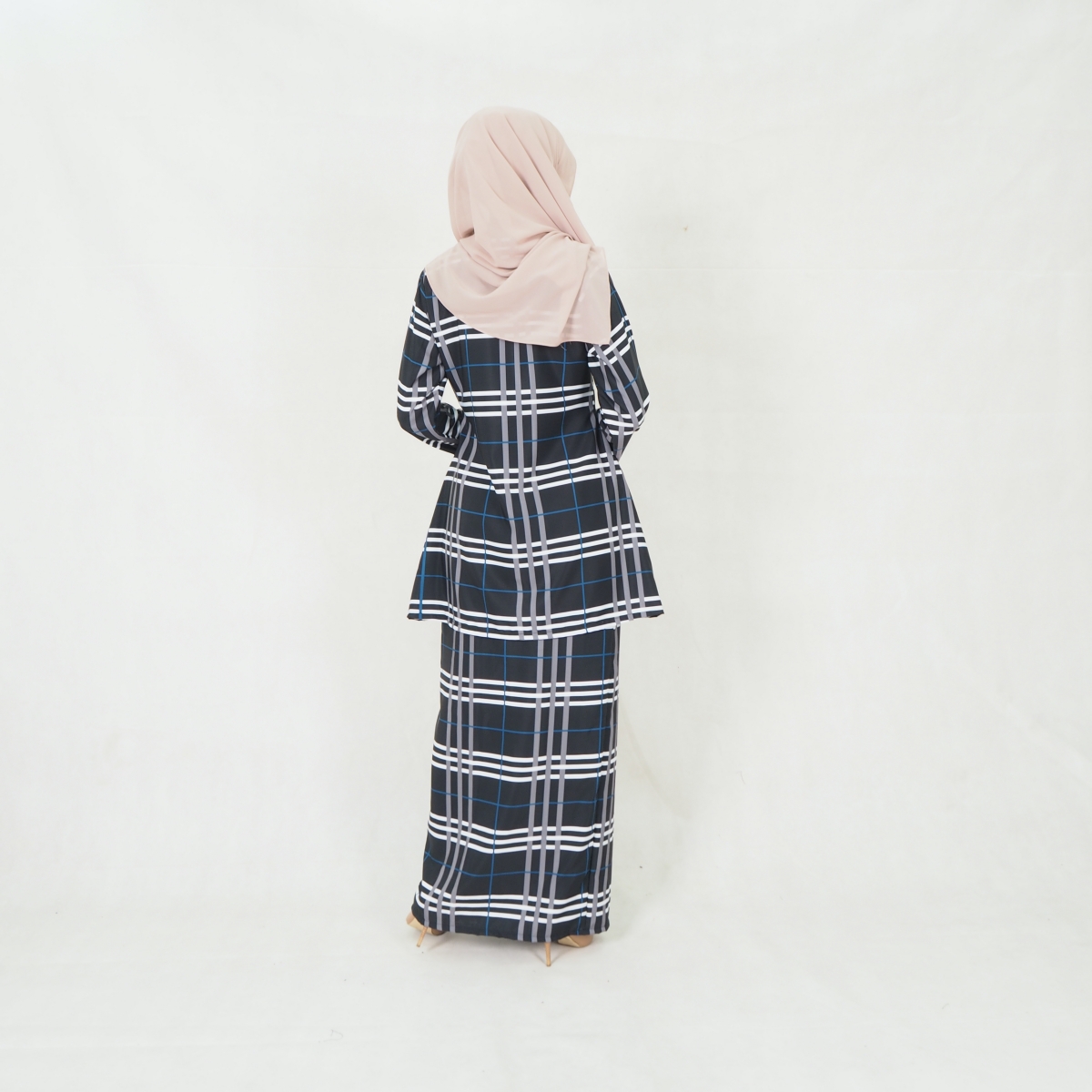 SW5200 CHECKER PRINTED KURUNG BLACK