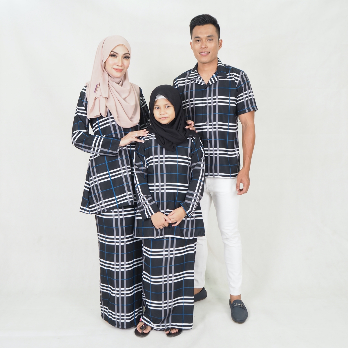 SW5200 CHECKER PRINTED KURUNG BLACK
