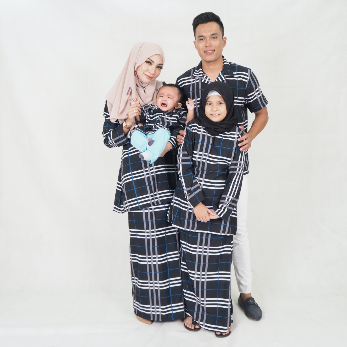 SW5200 CHECKER PRINTED KURUNG BLACK