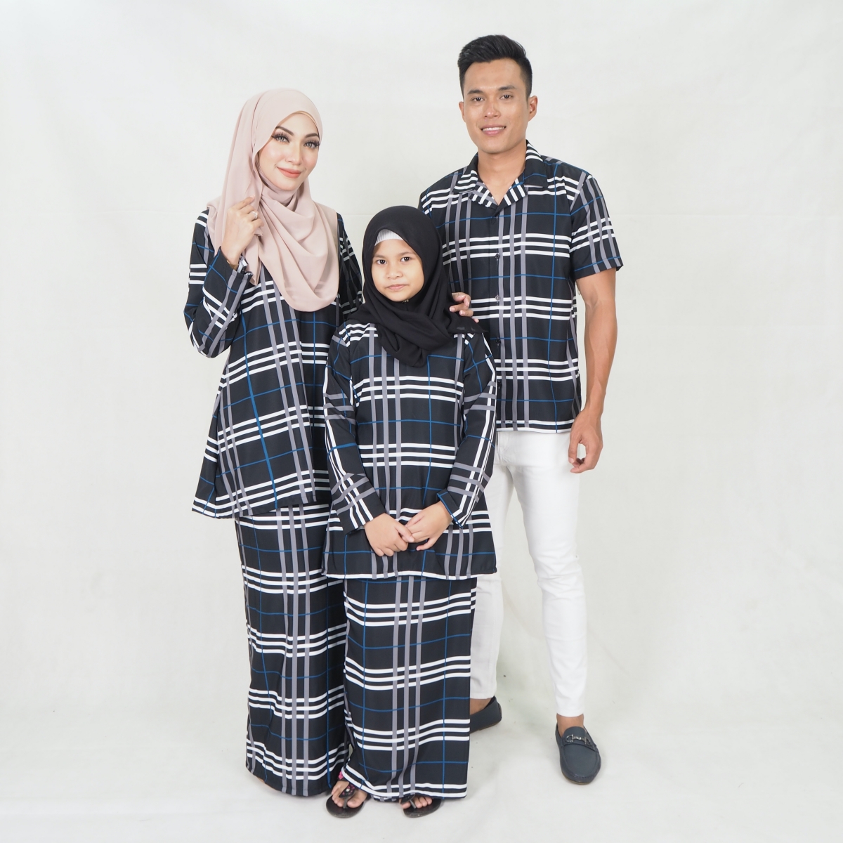 SW5200 CHECKER PRINTED KURUNG BLACK