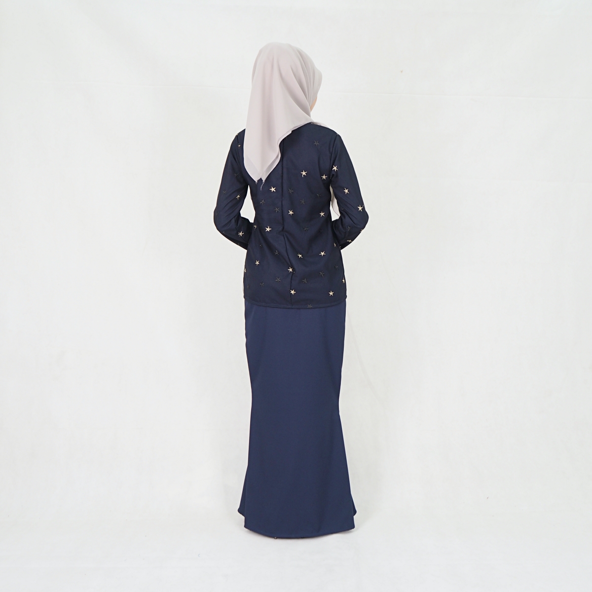 SW5203 ELEGANT MODERN KURUNG SET NAVY BLUE
