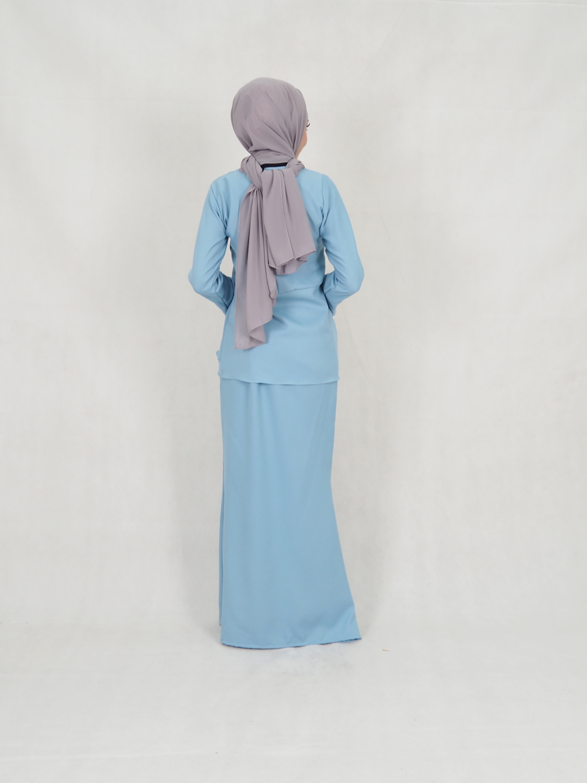 SW5208 PEARL KURUNG SET LIGHT BLUE