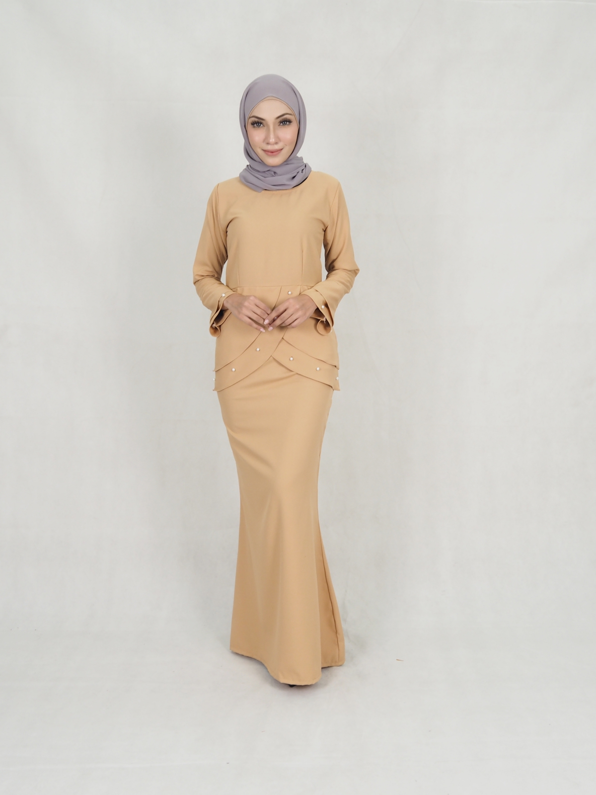 SW5208 PEARL KURUNG SET BROWN