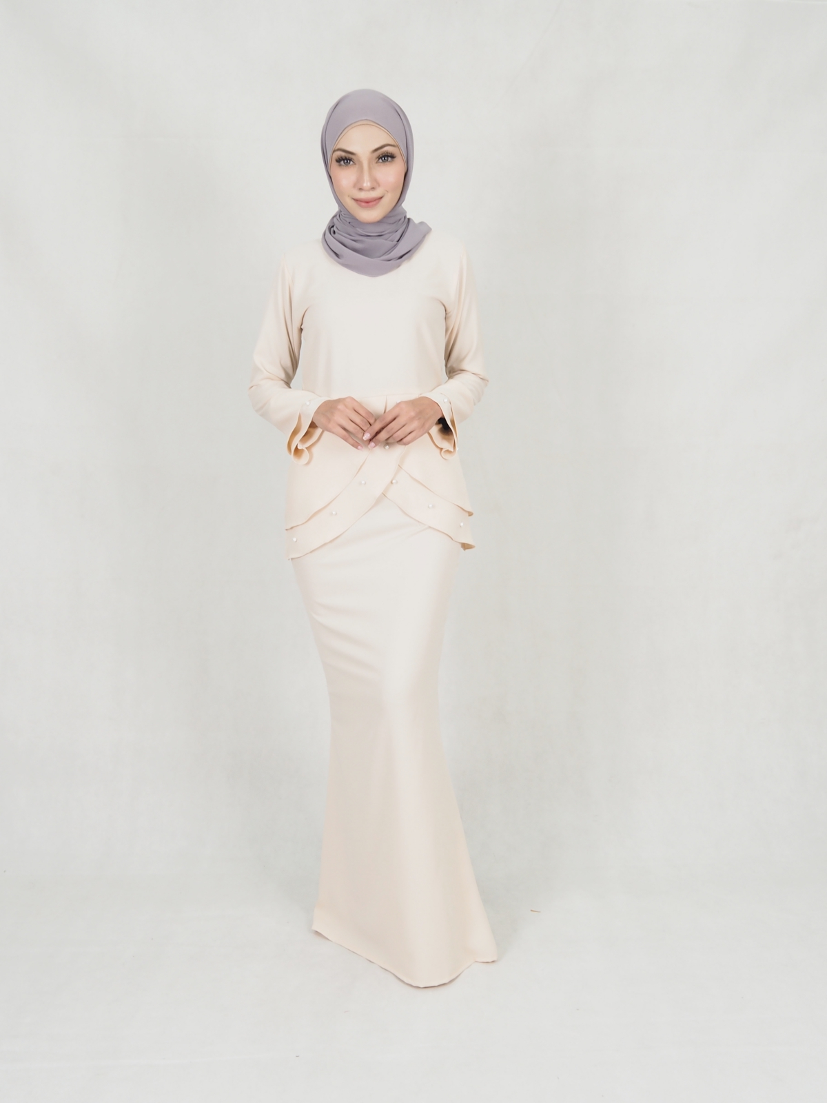 SW5208 PEARL KURUNG SET CREAM