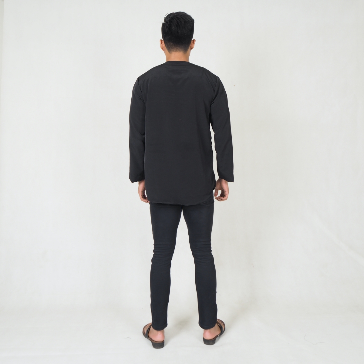 SW5217 SLIM FIT MEN KURTA BLACK