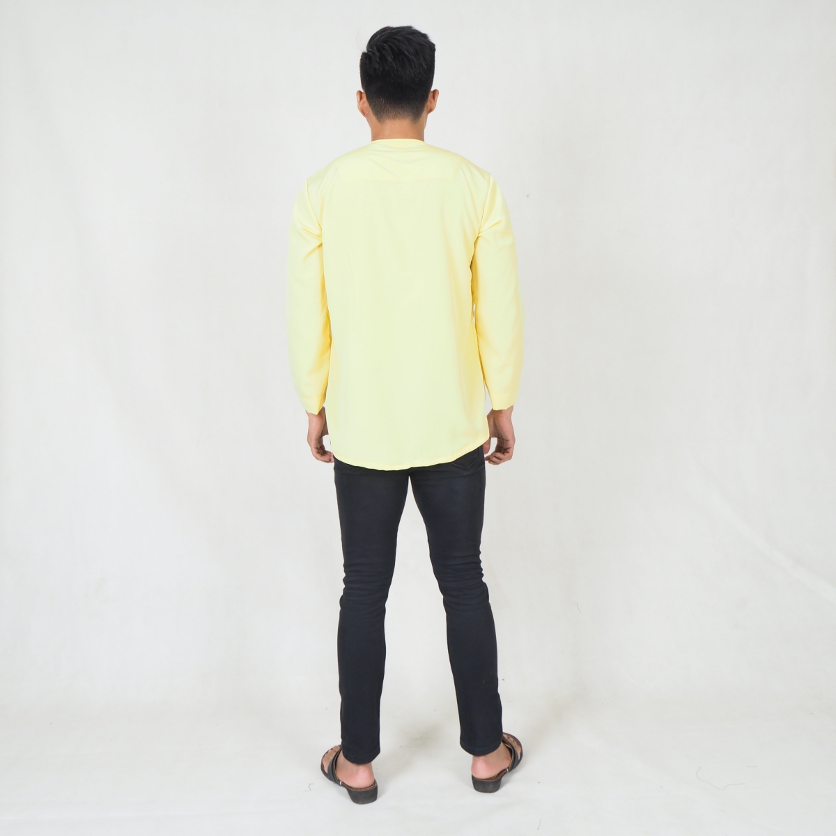 SW5217 SLIM FIT MEN KURTA YELLOW