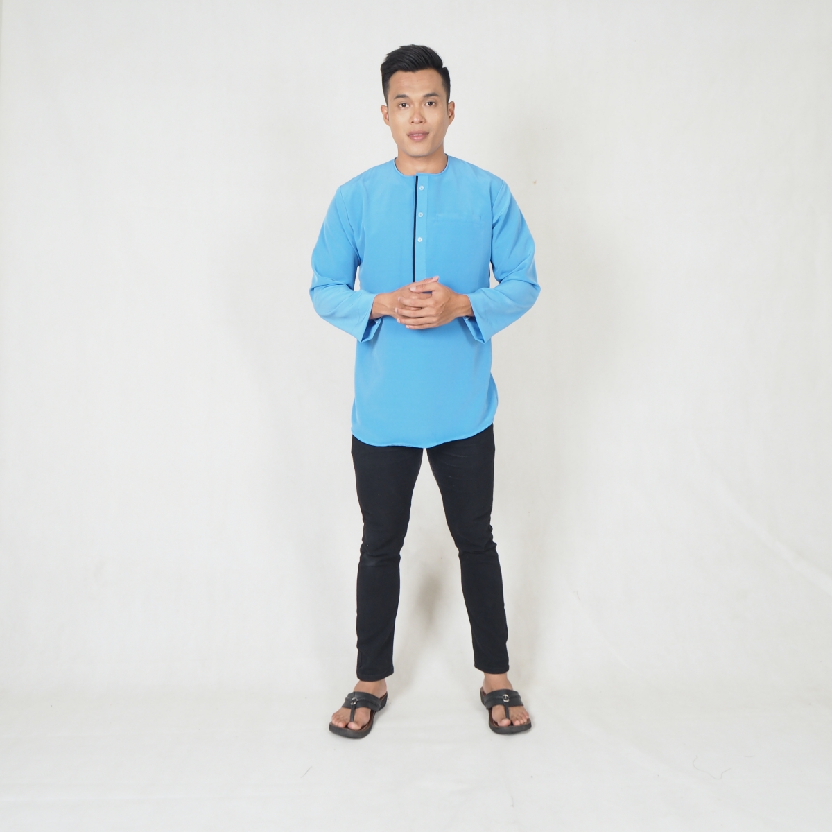 SW5217 SLIM FIT MEN KURTA BLUE