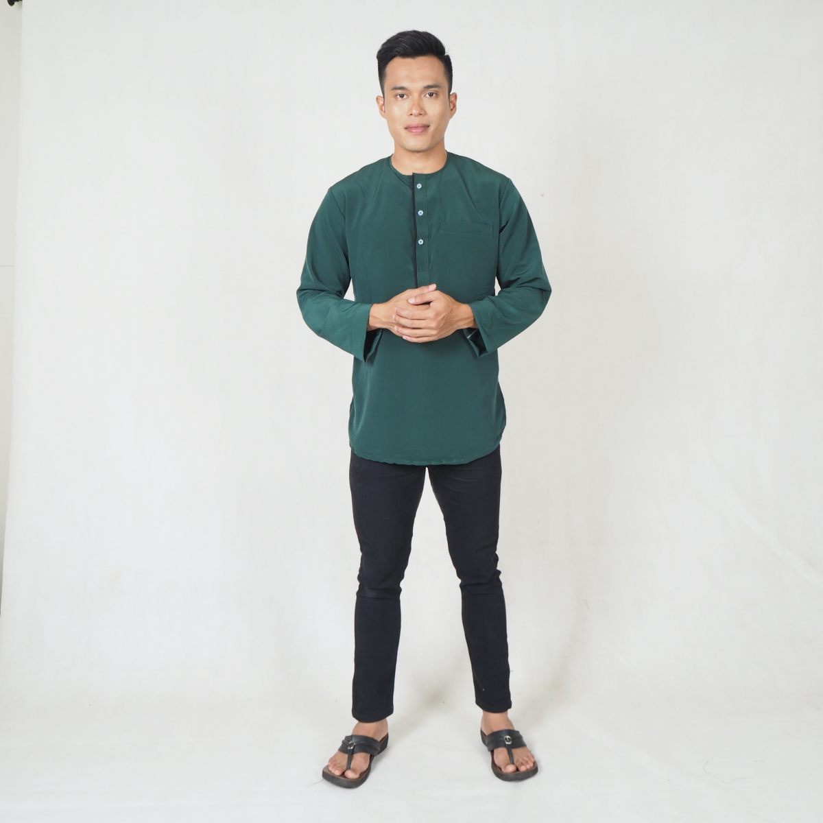 SW5217 SLIM FIT MEN KURTA EMERALD GREEN