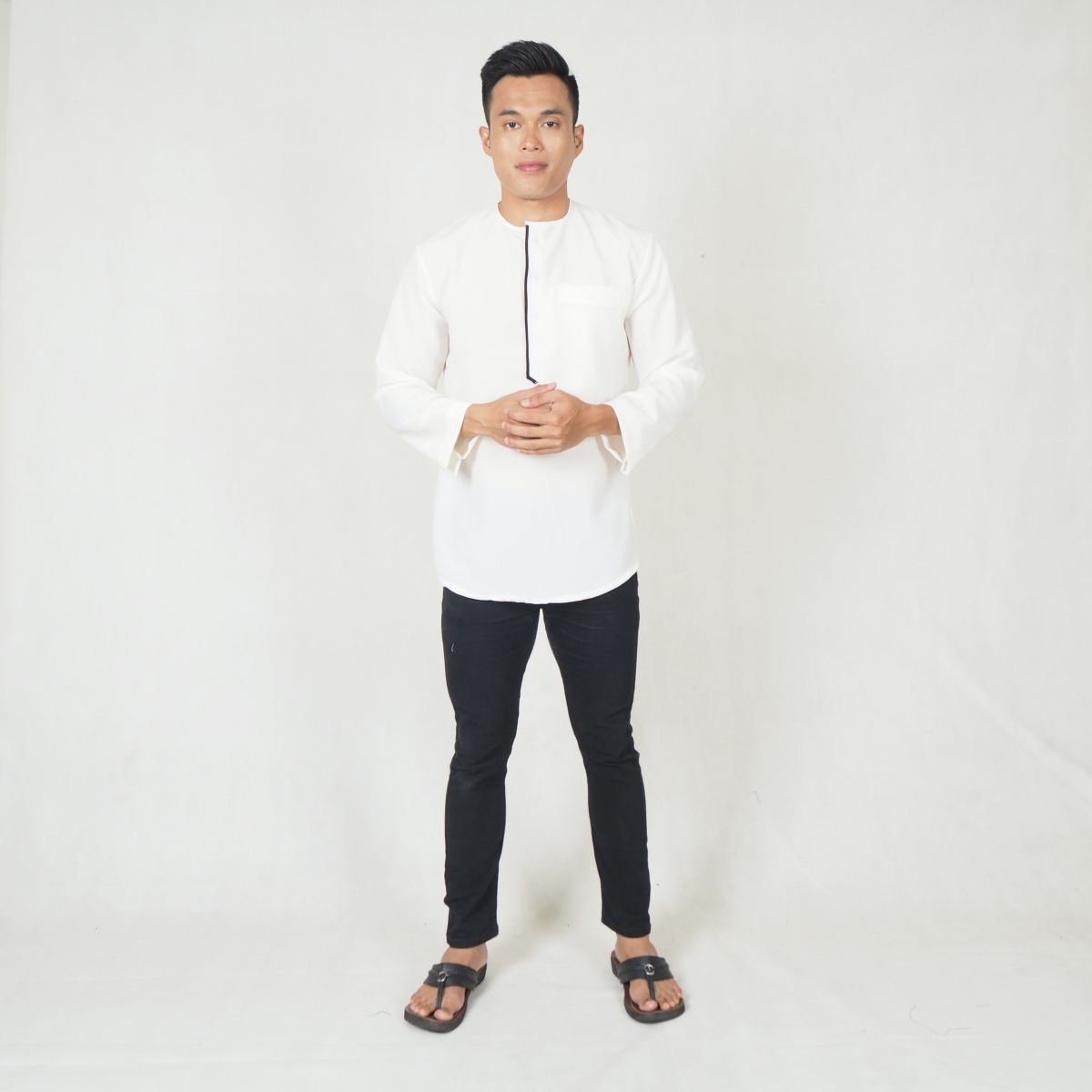 SW5217 SLIM FIT MEN KURTA WHITE
