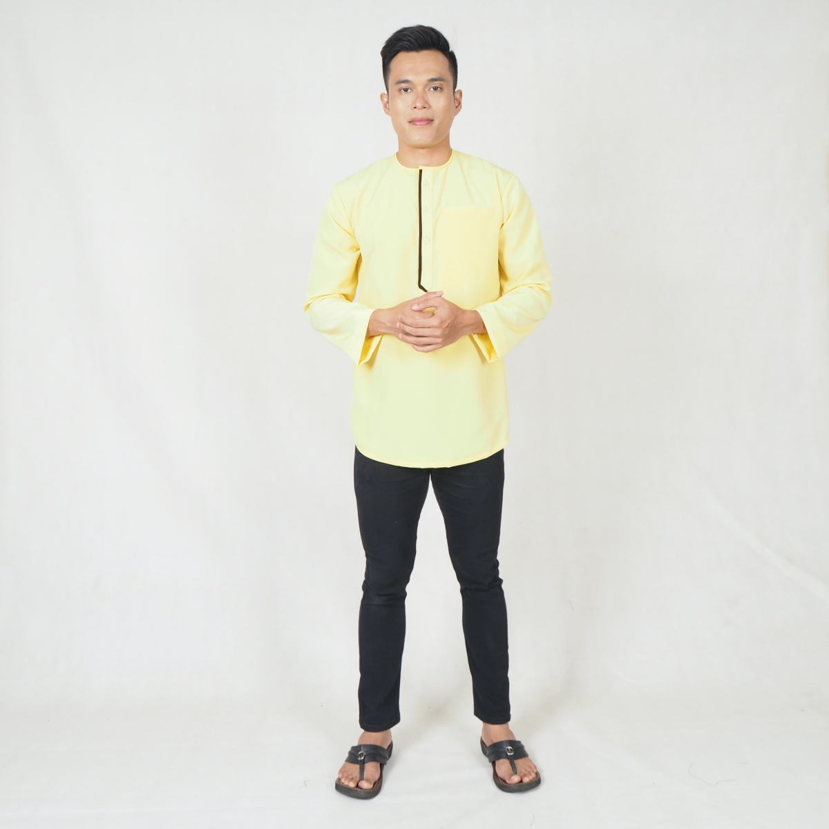 SW5217 SLIM FIT MEN KURTA YELLOW