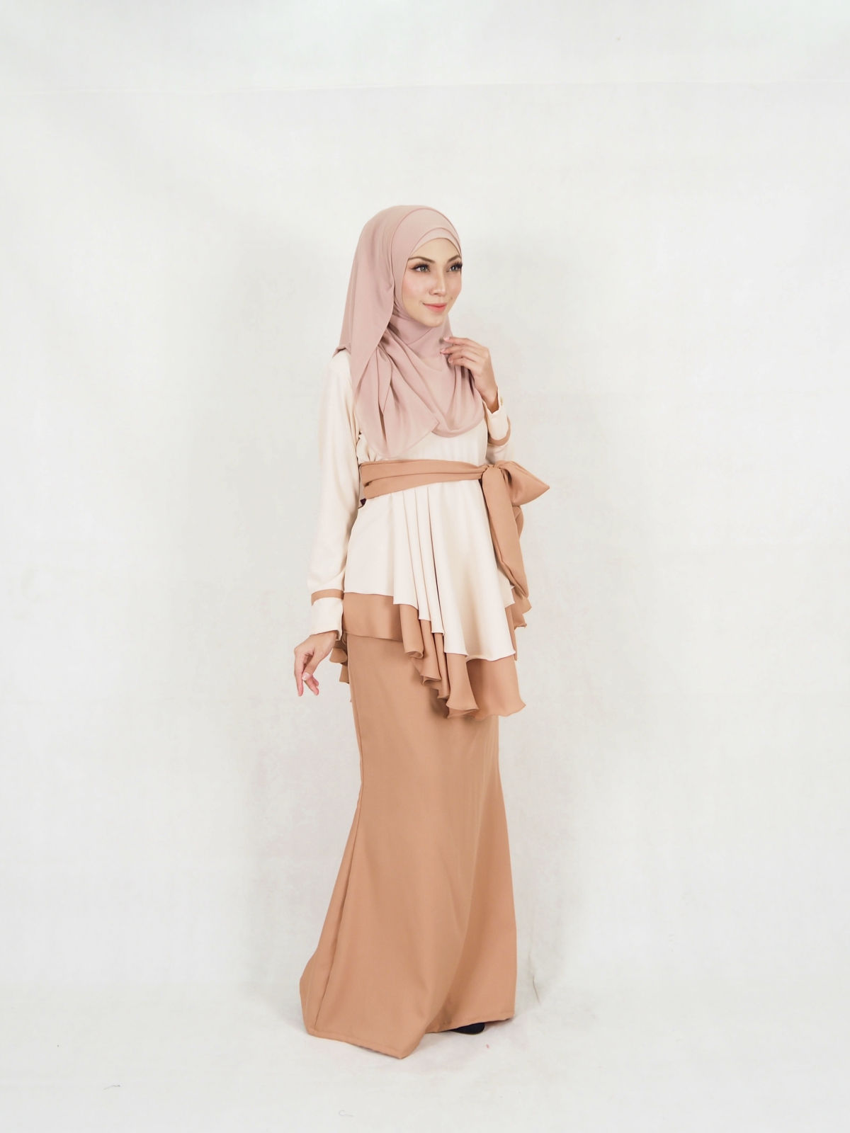 SW5222 LOVELY RIBBON KURUNG CREAM