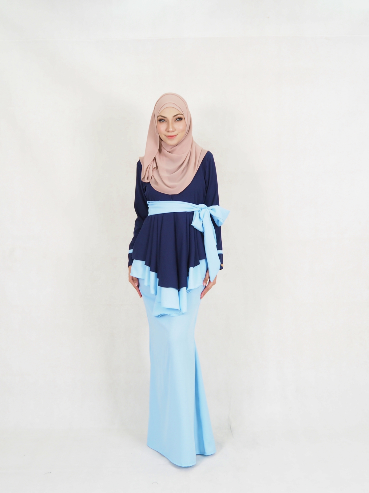 SW5222 LOVELY RIBBON KURUNG NAVY BLUE